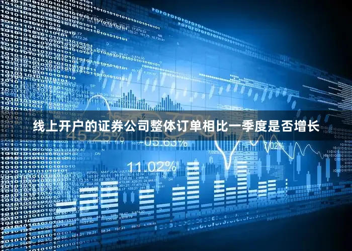 线上开户的证券公司整体订单相比一季度是否增长